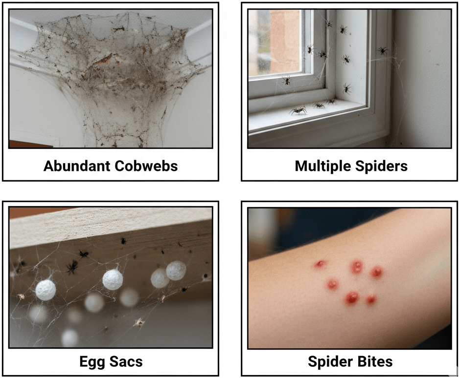 Signs you might have spider infestation